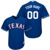 Amazing Texas Rangers Majestic Cool Base Custom Jersey Royal