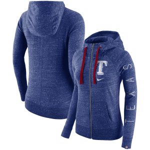 Amazing Texas Rangers Nike Women's Vintage Full Zip Hoodie Royal For a short time available Grab yours quickly to own a team jersey