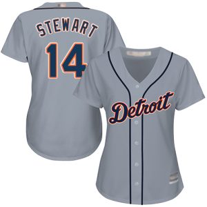 Amazing Tigers #14 Christin Stewart Grey Road Women's Stitched MLB Jersey Limited stock Order now to show your love for your team