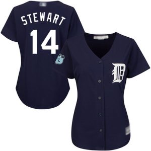 Amazing Tigers #14 Christin Stewart Navy Blue Alternate Women's Stitched MLB Jersey For a short time available Grab yours quickly to own a team jersey