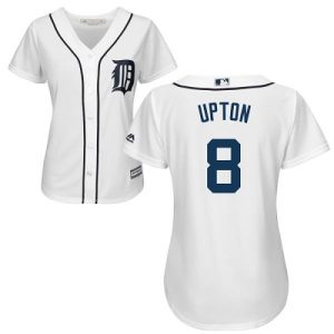 Amazing Tigers #8 Justin Upton White Home Women's Stitched MLB Jersey Collectors this is a must have Add it to your collection by ordering