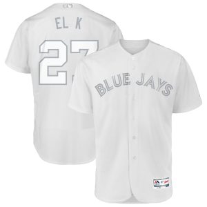 Amazing Toronto Blue Jays #27 Vladimir Guerrero Jr. El K Majestic 2019 Players' Weekend Flex Base Authentic Player Jersey White