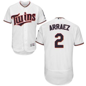 Amazing Twins #2 Luis Arraez White Flexbase Authentic Collection Stitched MLB Jersey