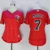 Amazing Twins #7 Joe Mauer Red Women's Alternate Stitched MLB Jersey Hurry Exclusive offer Place your order immediately for a great jersey