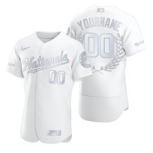 Amazing Washington Nationals Custom Men''s Nike Platinum MLB MVP Limited Player Edition Jersey