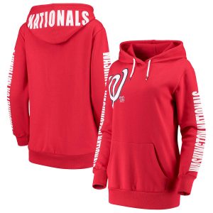 Amazing Washington Nationals G III 4Her by Carl Banks Women's 12th Inning Pullover Hoodie Red