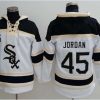 Amazing White Sox #45 Michael Jordan White Sawyer Hooded Sweatshirt MLB Hoodie