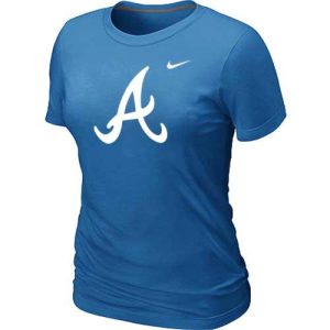 Amazing Women's Atlanta Braves Heathered Nike Light Blue Blended T Shirt