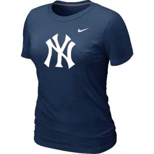 Amazing Women's New York Yankees Heathered Nike Dark Blue Blended T Shirt