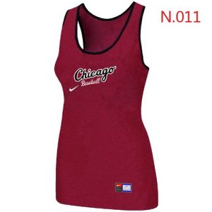 Amazing Women's Nike Chicago White Sox Tri Blend Racerback Stretch Tank Top Red