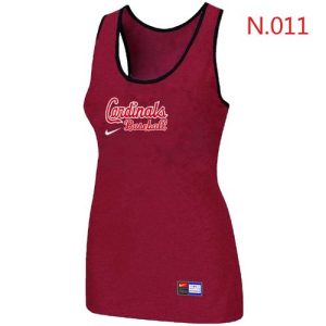 Amazing Women's Nike St.Louis Cardinals Tri Blend Racerback Stretch Tank Top Red