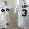 Amazing Yankees #3 Babe Ruth White Name Back Stitched Youth MLB Jersey Hurry Exclusive offer Place your order immediately for a great jersey