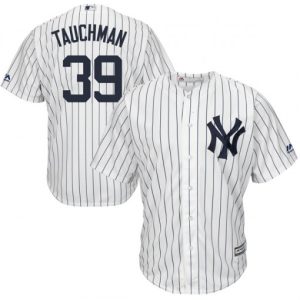Amazing Yankees #39 Mike Tauchman White Strip New Cool Base Stitched MLB Jersey