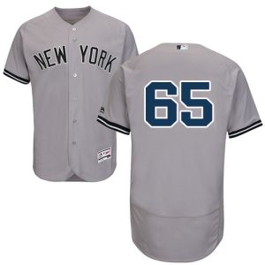 Amazing Yankees #65 James Paxton Grey Flexbase Authentic Collection Stitched MLB Jersey