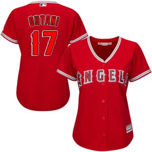 Delightful Angels #17 Shohei Ohtani Red Alternate Women's Stitched MLB Jersey Retailers boost your inventory Order now to meet customer demand