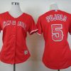 Delightful Angels #5 Albert Pujols Red Alternate Women's Stitched MLB Jersey Collectors this is a must have Add it to your collection by ordering