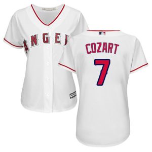 Delightful Angels #7 Zack Cozart White Home Women's Stitched MLB Jersey Act fast Only a few left Secure yours today