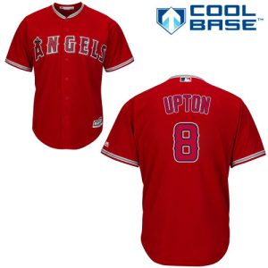 Delightful Angels #8 Justin Upton Red Cool Base Stitched Youth MLB Jersey Sports enthusiasts seize this opportunity Order now to feel the game excitement