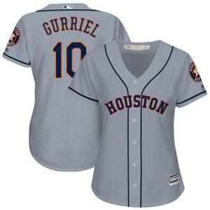 Delightful Astros #10 Yuli Gurriel Grey Road Women's Stitched MLB Jersey Limited stock Order now to show your love for your team