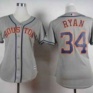 Delightful Astros #34 Nolan Ryan Grey Road Women's Stitched MLB Jersey Be among the first buyers Order now to enjoy top notch quality