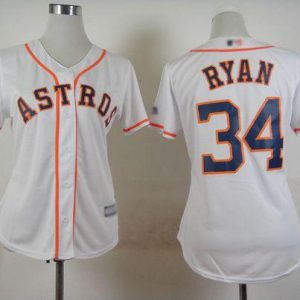 Delightful Astros #34 Nolan Ryan White Home 2019 World Series Bound Women's Stitched MLB Jersey Act fast Only a few left Secure yours today
