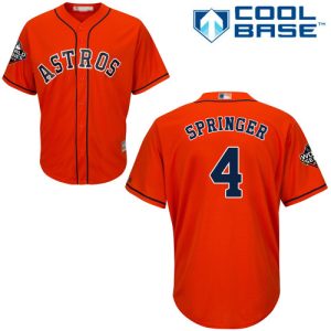 Delightful Astros #4 George Springer Orange Cool Base 2019 World Series Bound Stitched Youth MLB Jersey Collectors this is a must have Add it to your collection by ordering