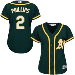 Delightful Athletics #2 Tony Phillips Green Alternate Women's Stitched MLB Jersey Act fast Only a few left Secure yours today