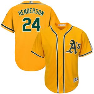 Delightful Athletics #24 Rickey Henderson Gold Cool Base Stitched Youth MLB Jersey Sports enthusiasts seize this opportunity Order now to feel the game excitement