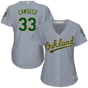 Delightful Athletics #33 Jose Canseco Grey Road Women's Stitched MLB Jersey Limited stock Order now to show your love for your team