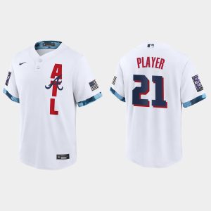 Delightful Atlanta Braves Custom 2021 MLB All Star Game Authentic White Jersey