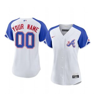 Delightful Atlanta Braves Custom 2023 City Connect Women Nike Atlanta Jersey   White