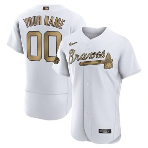 Delightful Atlanta Braves Custom Men's Nike White 2022 MLB All Star Game Authentic Jersey
