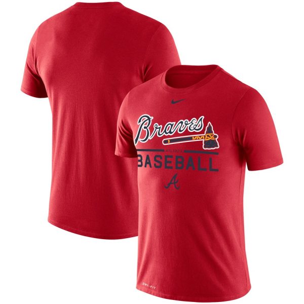Delightful Atlanta Braves Nike Practice Performance T Shirt Red