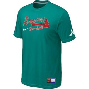 Delightful Atlanta Braves Nike Short Sleeve Practice MLB T Shirt Teal Green