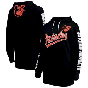 Delightful Baltimore Orioles G III 4Her by Carl Banks Women's Extra Innings Pullover Hoodie Black