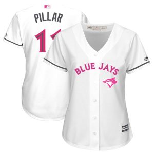 Delightful Blue Jays #11 Kevin Pillar White Mother's Day Cool Base Women's Stitched MLB Jersey Retailers boost your inventory Order now to meet customer demand