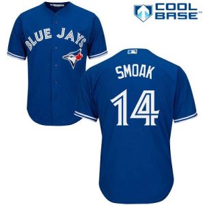 Delightful Blue Jays #14 Justin Smoak Blue Cool Base Stitched Youth MLB Jersey Sports fans this is your chance Order soon to be part of the action