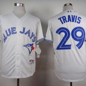 Delightful Blue Jays #29 Devon Travis White Cool Base Stitched MLB Jersey
