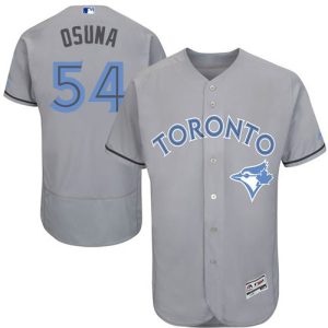 Delightful Blue Jays #54 Roberto Osuna Grey Flexbase Authentic Collection Father's Day Stitched MLB Jersey
