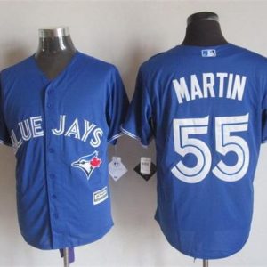 Delightful Blue Jays #55 Russell Martin Blue New Cool Base Stitched MLB Jersey