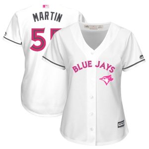 Delightful Blue Jays #55 Russell Martin White Mother's Day Cool Base Women's Stitched MLB Jersey Sports fans this is your chance Order soon to be part of the action