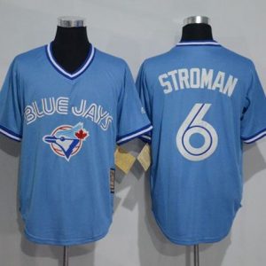 Delightful Blue Jays #6 Marcus Stroman Light Blue Cooperstown Throwback Stitched MLB Jersey