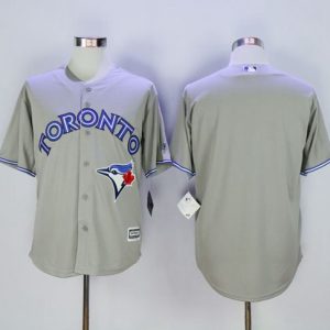 Delightful Blue Jays Blank Grey New Cool Base Stitched MLB Jersey