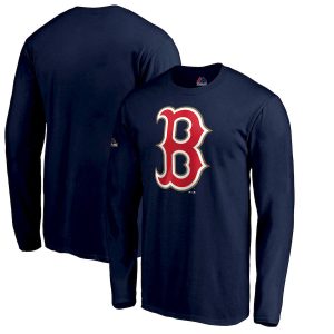 Delightful Boston Red Sox Majestic 2019 Gold Program Long Sleeve T Shirt Navy