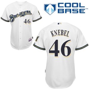 Delightful Brewers #46 Corey Knebel White Cool Base Stitched Youth MLB Jersey Retailers boost your inventory Order now to meet customer demand
