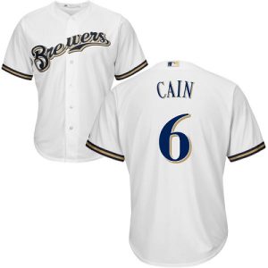 Delightful Brewers #6 Lorenzo Cain White Cool Base Stitched Youth MLB Jersey Sports fans this is your chance Order soon to be part of the action