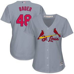 Delightful Cardinals #48 Harrison Bader Grey Road Women's Stitched MLB Jersey Act fast Only a few left Secure yours today
