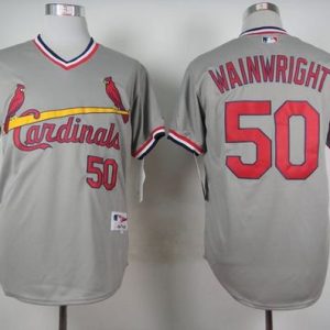 Delightful Cardinals #50 Adam Wainwright Grey 1978 Turn Back The Clock Stitched MLB Jersey