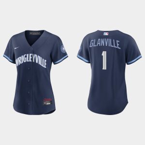 Delightful Chicago Cubs #1 Doug Glanville Women's Nike 2021 City Connect Navy MLB Jersey With high demand Don't miss out Order now to wear your team colors