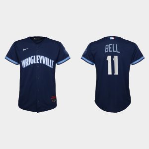 Delightful Chicago Cubs #11 George Bell Youth Nike 2021 City Connect Navy MLB Jersey Sports fans this is your chance Order soon to be part of the action